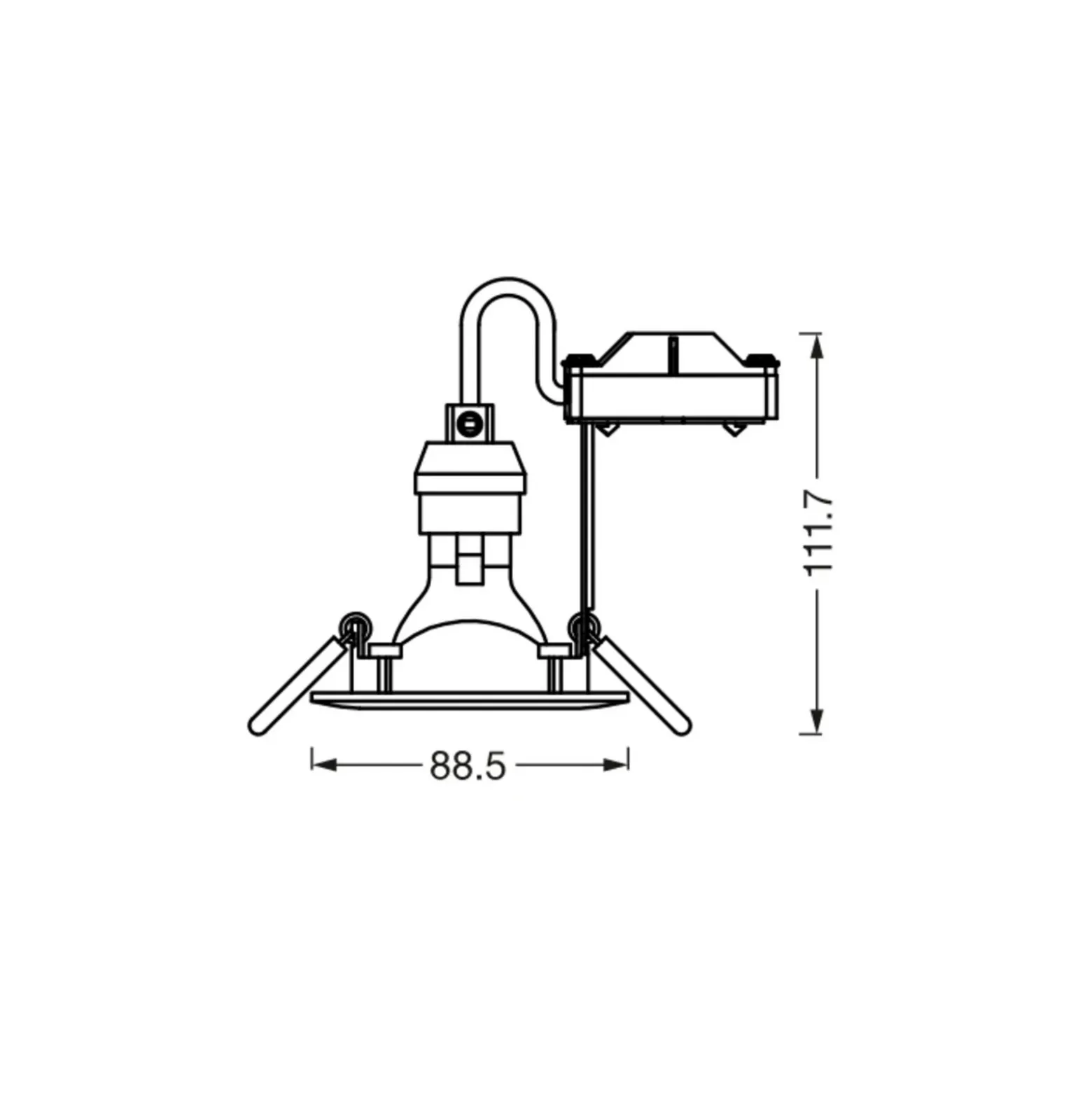Foco empotrable OSRAM, Ø 9 cm, blanco, metal, GU10-LED, 2700 K