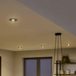Foco empotrable OSRAM, hormigón oscuro/níquel, Ø 12 cm, GU10-LED