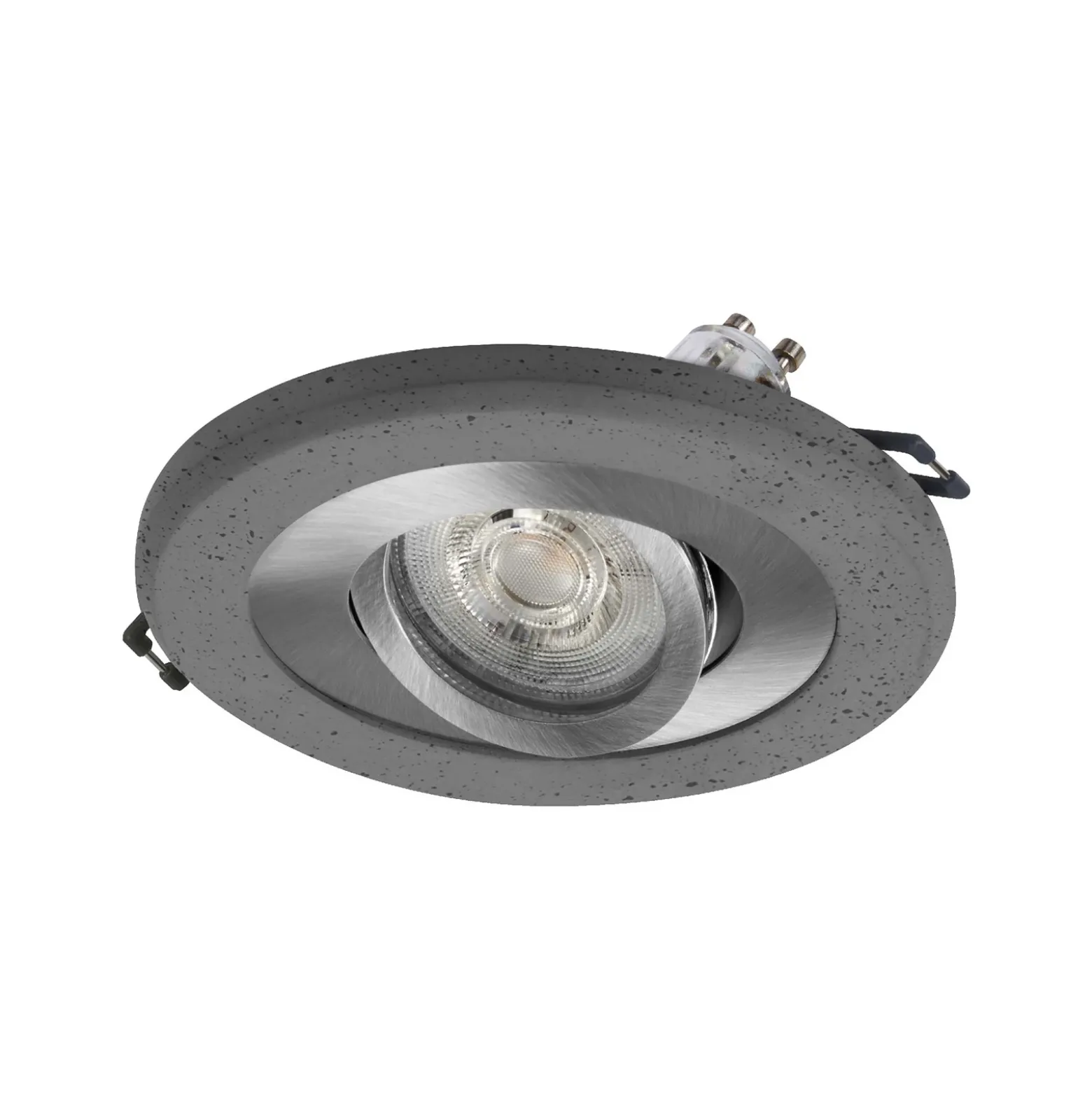 Foco empotrable OSRAM, hormigón oscuro/níquel, Ø 12 cm, GU10-LED