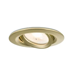Foco empotrable Paulmann Nova, juego de 3, dorado, atenuable, IP65, 2.700 K