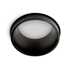 Foco empotrable Tesalia, negro, escayola, Ø 10 cm, GU10