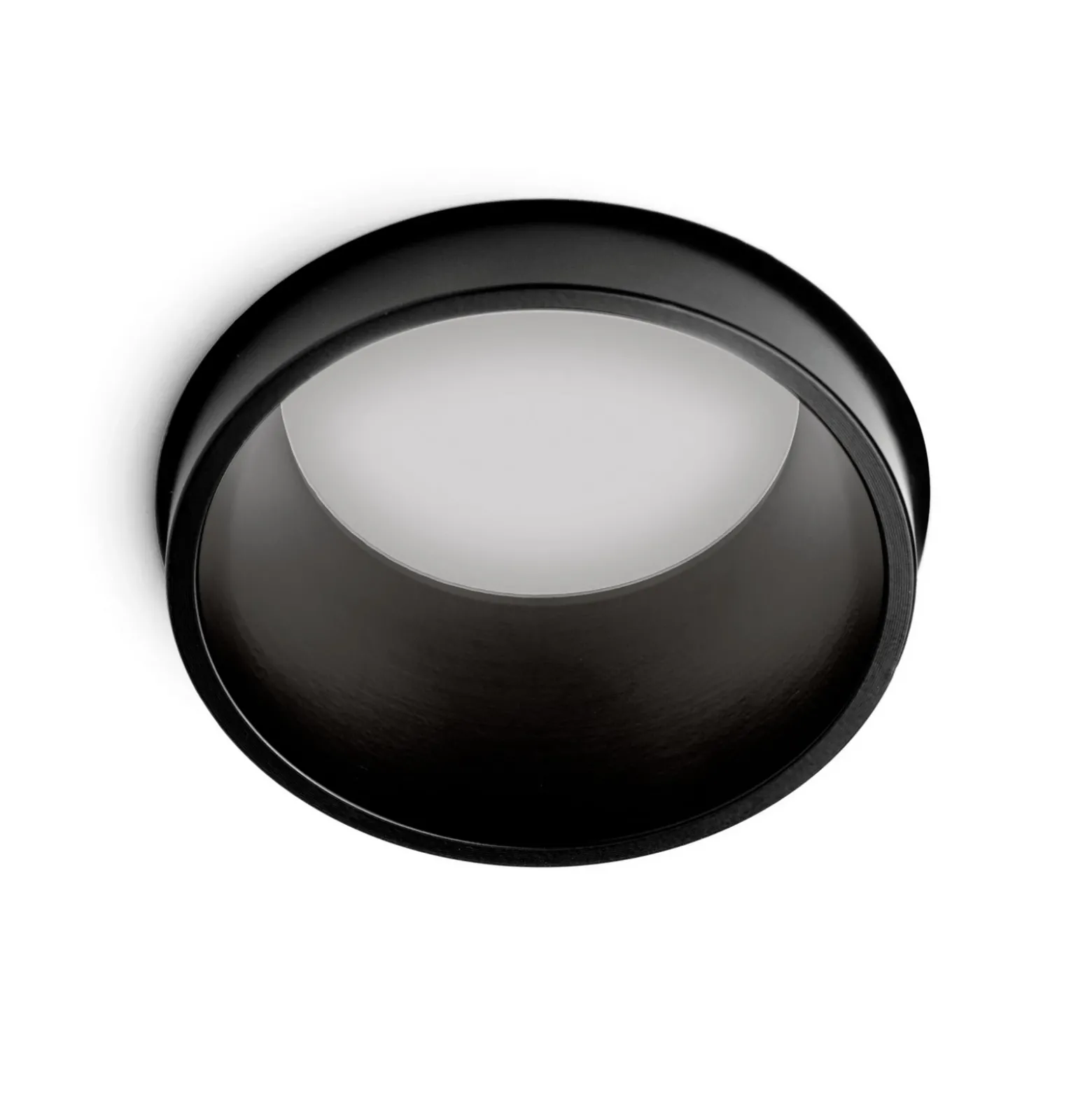 Foco empotrable Tesalia, negro, escayola, Ø 10 cm, GU10