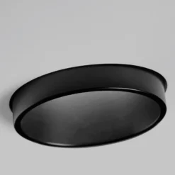 Foco empotrable Tesalia, negro, escayola, Ø 10 cm, GU10