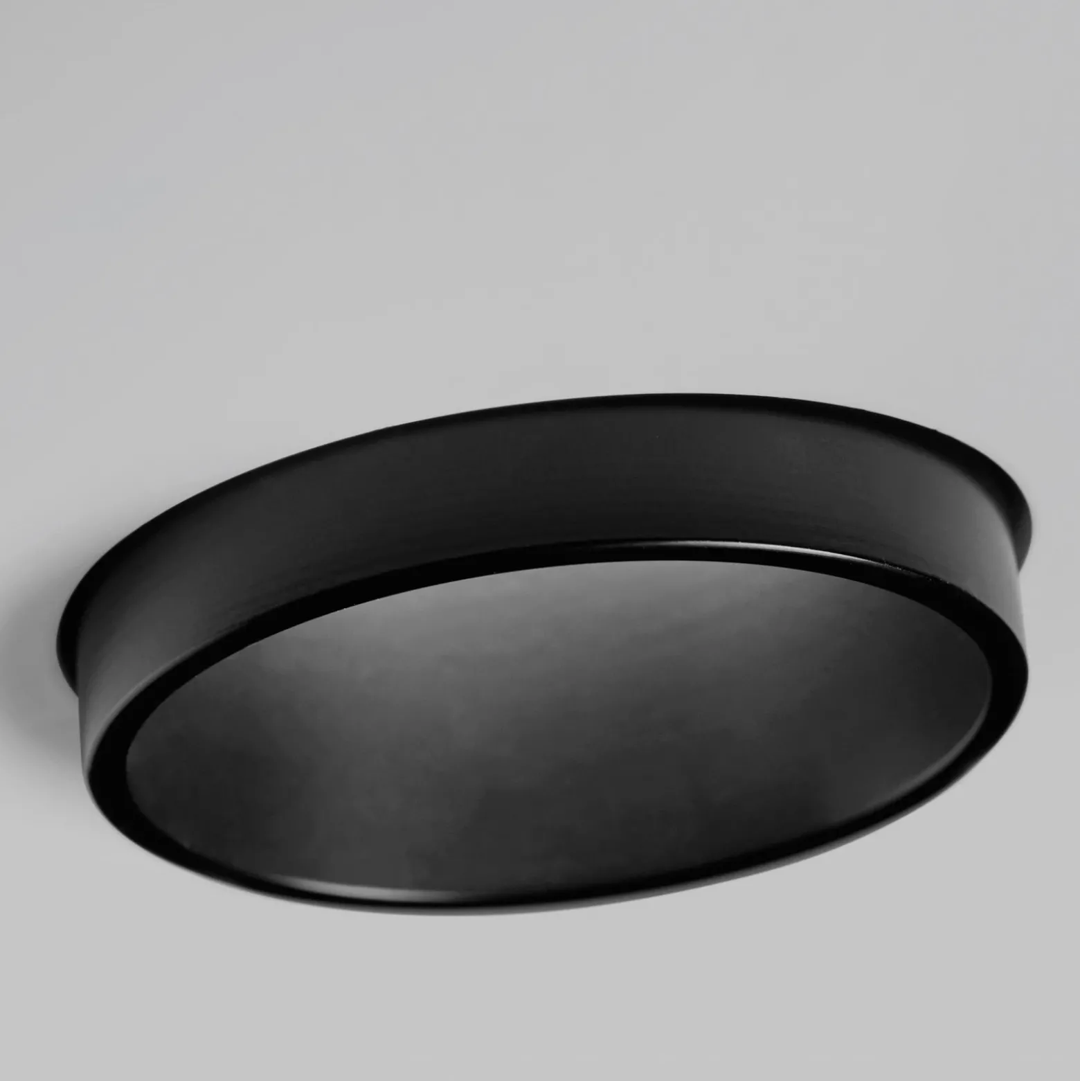 Foco empotrable Tesalia, negro, escayola, Ø 10 cm, GU10