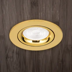 Foco empotrado Choice, aluminio, giratorio, oro