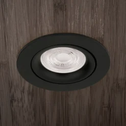 Foco empotrado Choice, aluminio, giratorio, negro