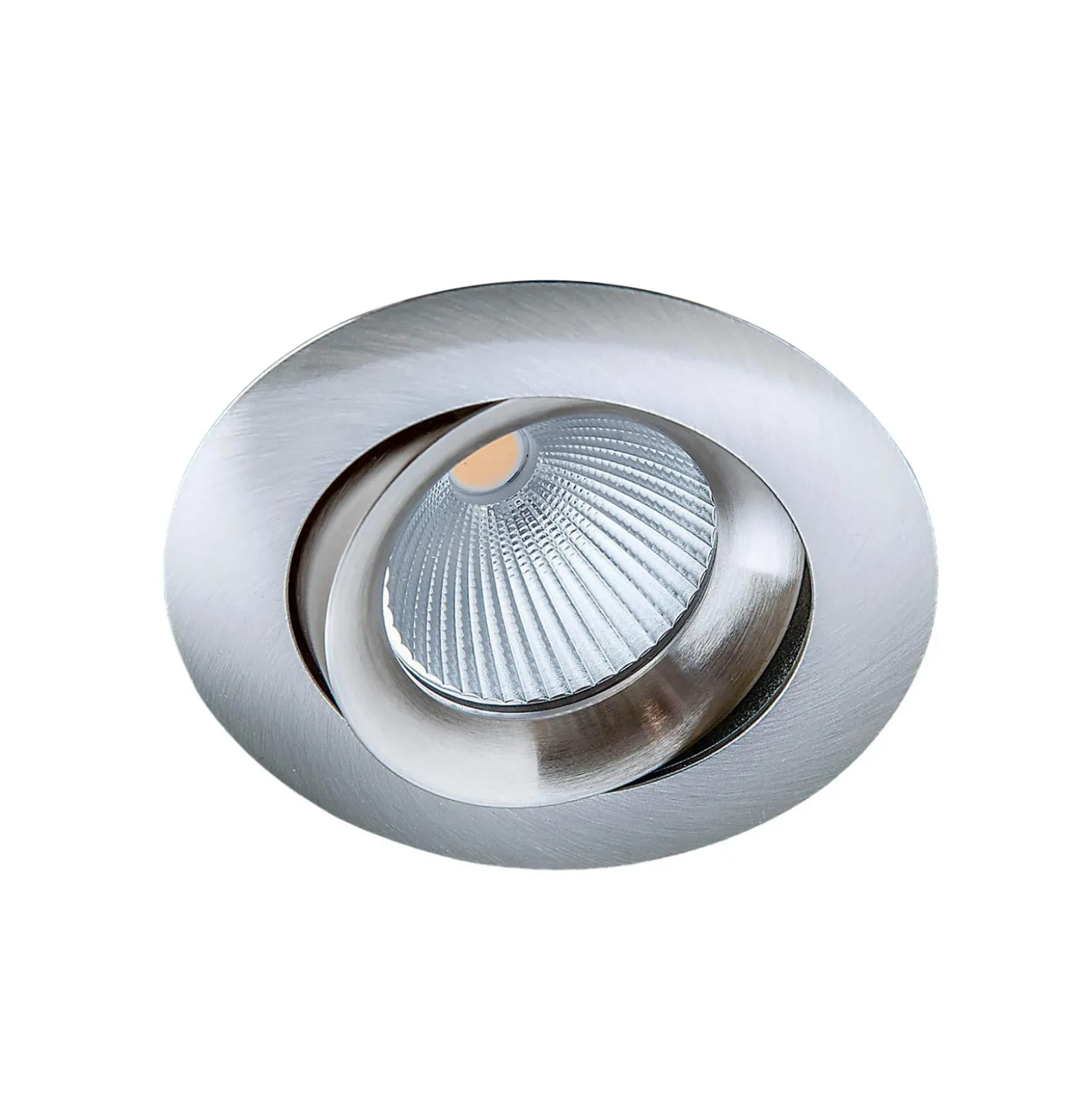 Foco empotrado Choice, aluminio, giratorio, satén