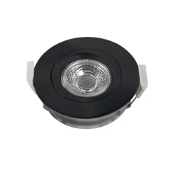 Foco empotrado LED DL6809, redondo, negro