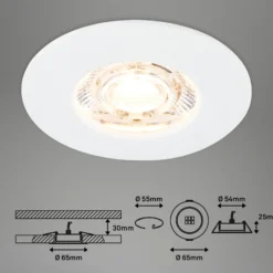 Foco empotrado LED Kulana Mini IP44 3 ud blanco
