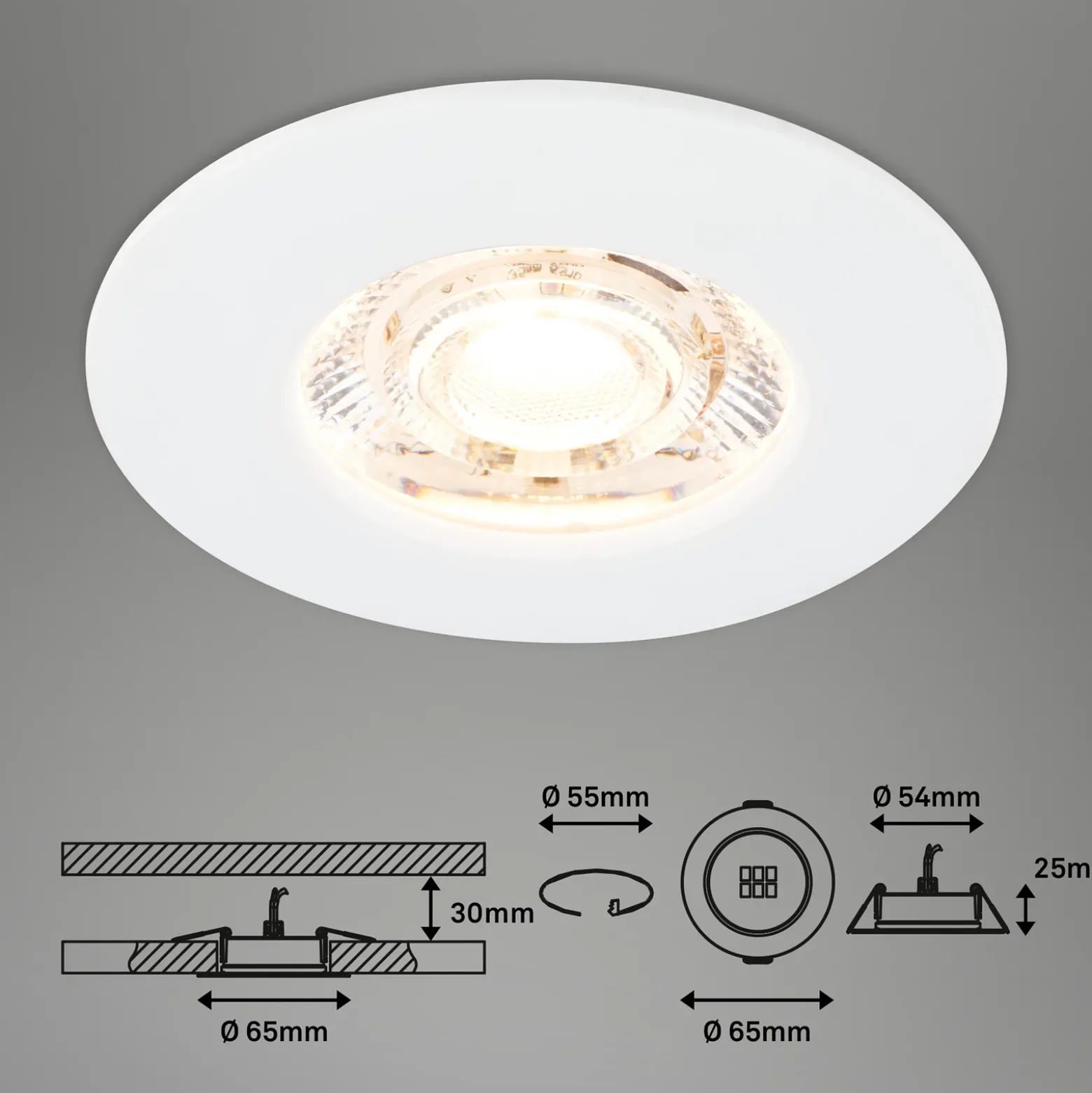 Foco empotrado LED Kulana Mini IP44 3 ud blanco