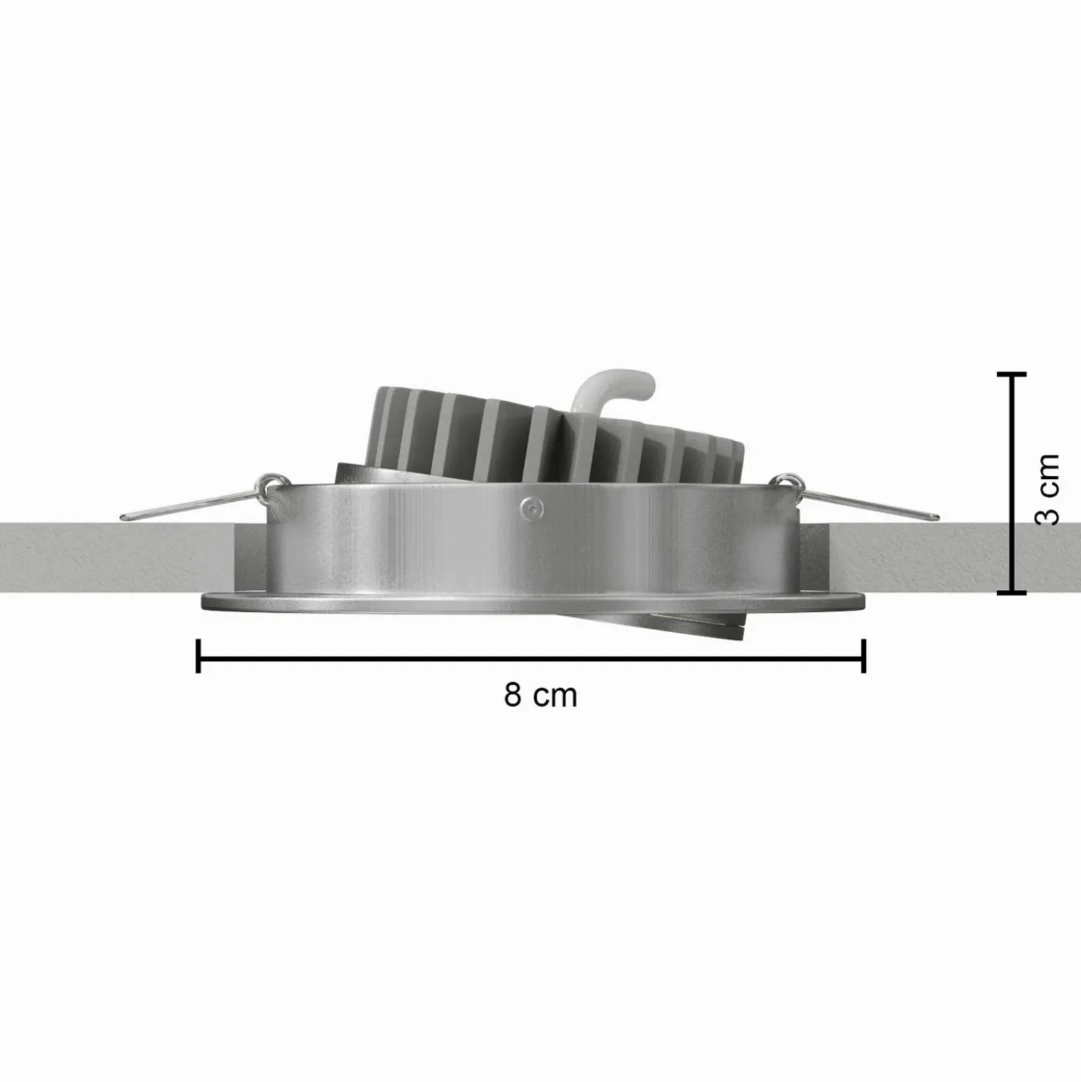 Foco empotrado LED Rico 6,5 W, acero cepillado