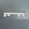 Foco LED BRUSH, blanco, 70 cm, 4 luces, metal, atenuable, 2700 K