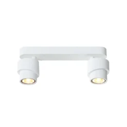 Foco LED BRUSH, blanco, 30 cm, 2 luces, metal, atenuable, 2700 K