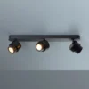 Foco LED BRUSH, negro, 50 cm, 3 luces, metal, atenuable, 2700 K