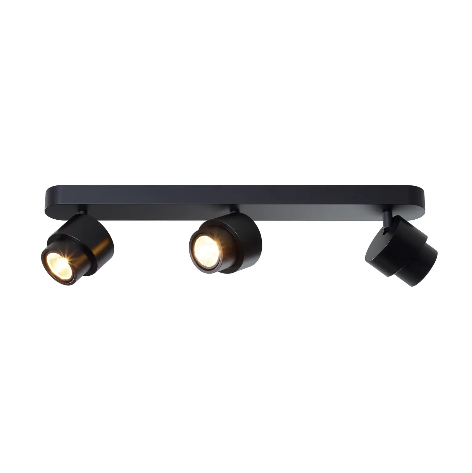 Foco LED BRUSH, negro, 50 cm, 3 luces, metal, atenuable, 2700 K