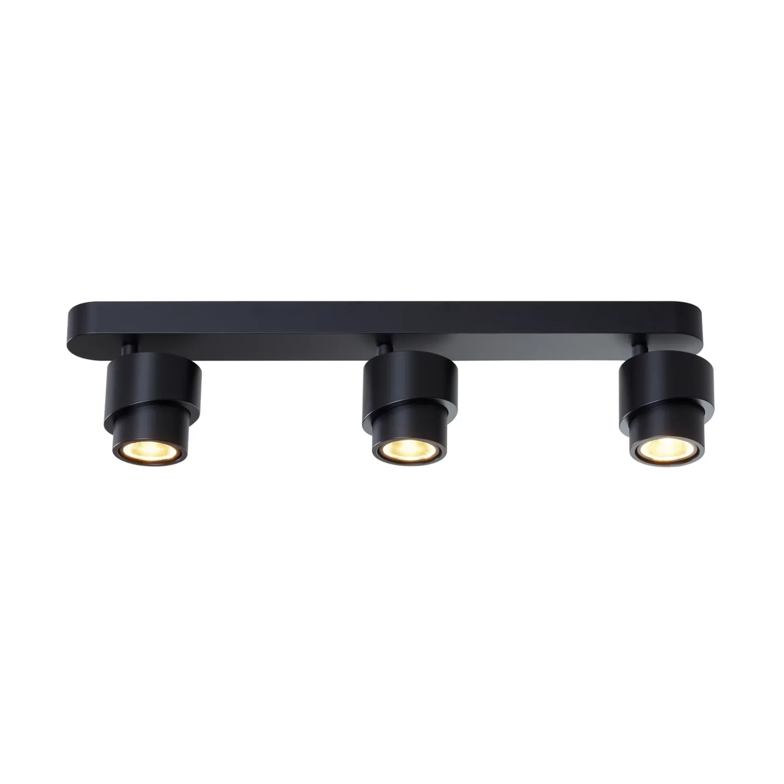 Foco LED BRUSH, negro, 50 cm, 3 luces, metal, atenuable, 2700 K