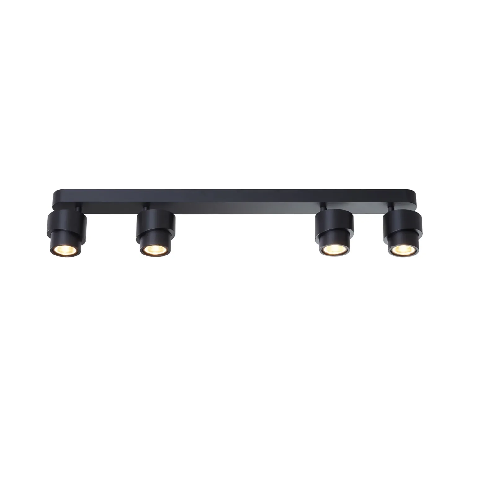 Foco LED BRUSH, negro, 70 cm, 4 luces, metal, atenuable, 2700 K