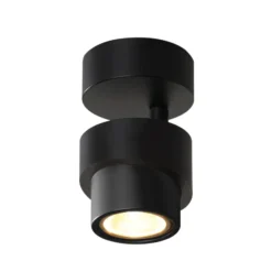 Foco LED BRUSH, negro, Ø 7 cm, metal, atenuable, 2700 K