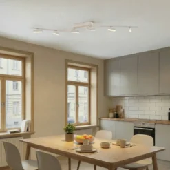 Foco LED Eldrin de Lindby, blanco, 6 luces, barra de luz
