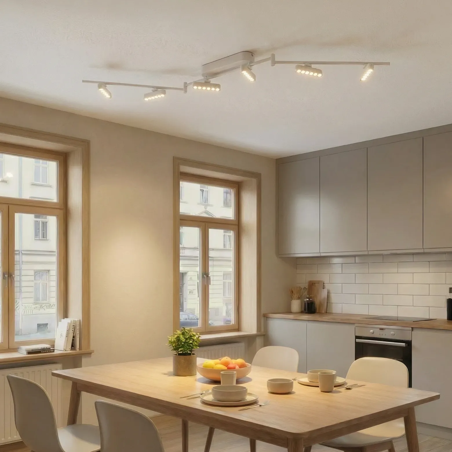 Foco LED Eldrin de Lindby, blanco, 6 luces, puntos de luz