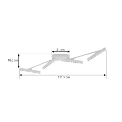 Foco LED Eldrin de Lindby, blanco, 4 luces, puntos de luz