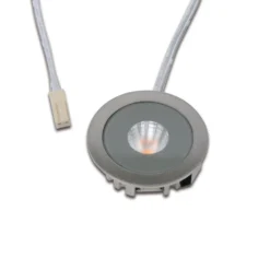 Foco LED empotrable para muebles AR 35, 3000 K, Ø 4 cm, acero inoxidable,