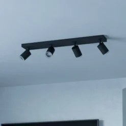 Foco LED inteligente EGLO connect Melitello-Z, 4 luces, negro