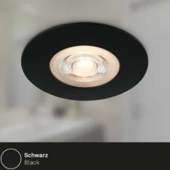 Foco LED Kulana negro 3 ud IP65