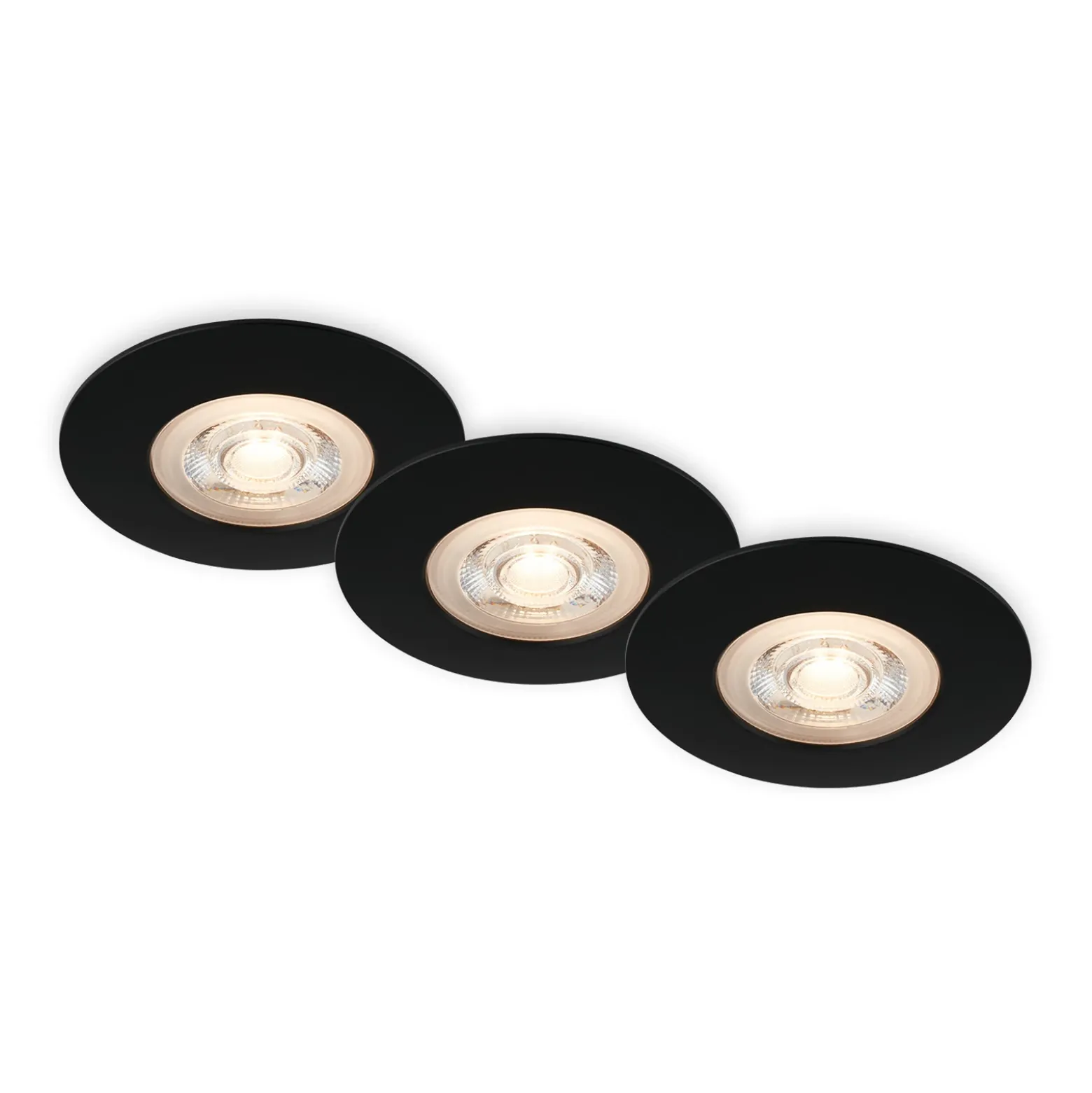 Foco LED Kulana negro 3 ud IP65