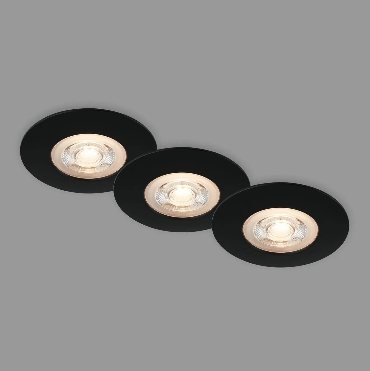 Foco LED Kulana negro 3 ud IP65