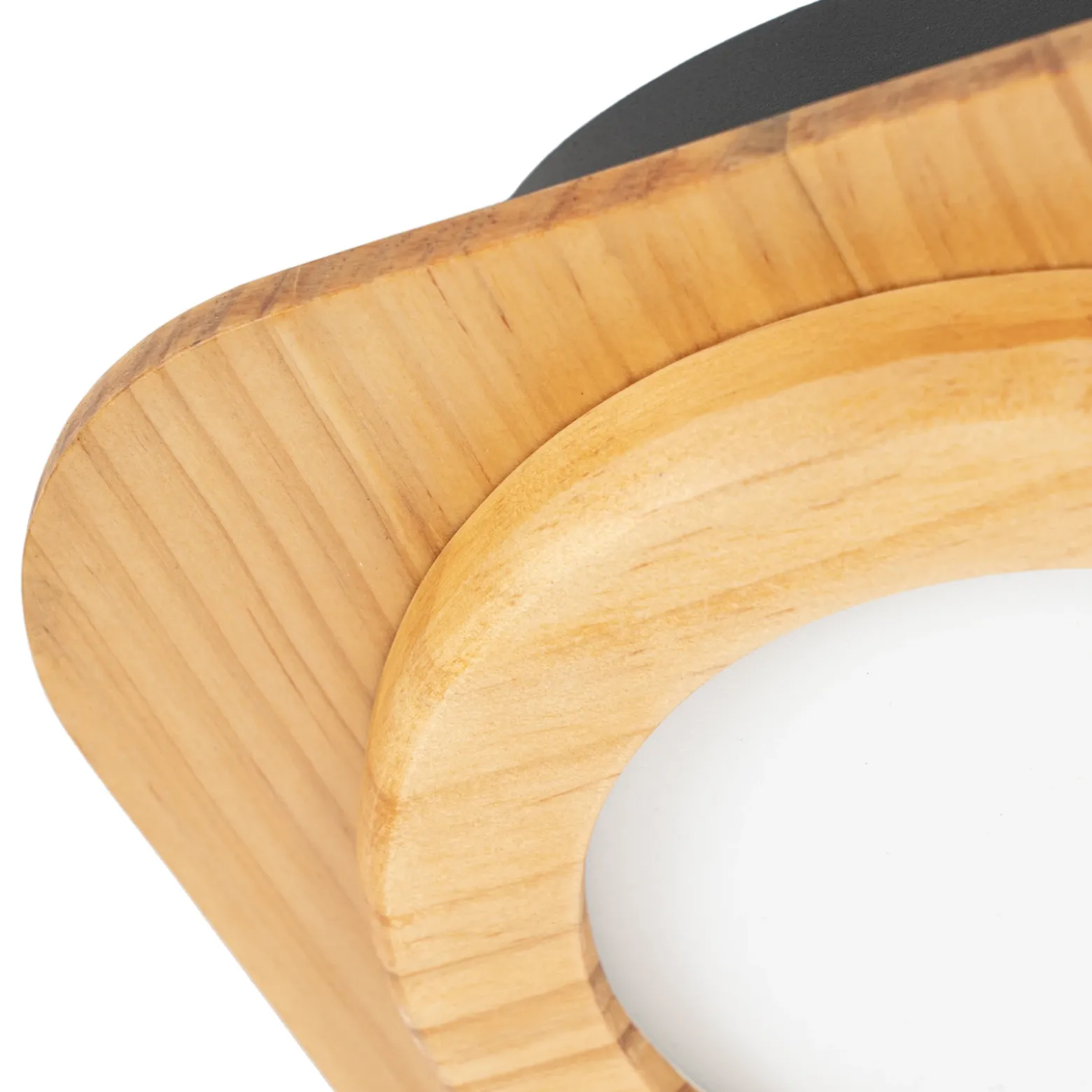 Foco LED Lindby Joren, madera, 38 x 38 cm, 4 luces, 3.000 K