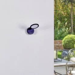 Foco LED Lindby Manel, negro, hierro, 18 cm de altura