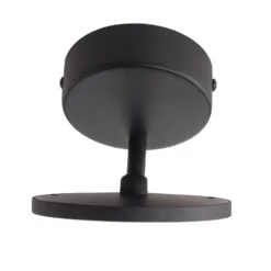 Foco LED Lindby Manel, negro, hierro, 18 cm de altura