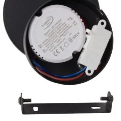 Foco LED Lindby Manel, negro, hierro, 18 cm de altura