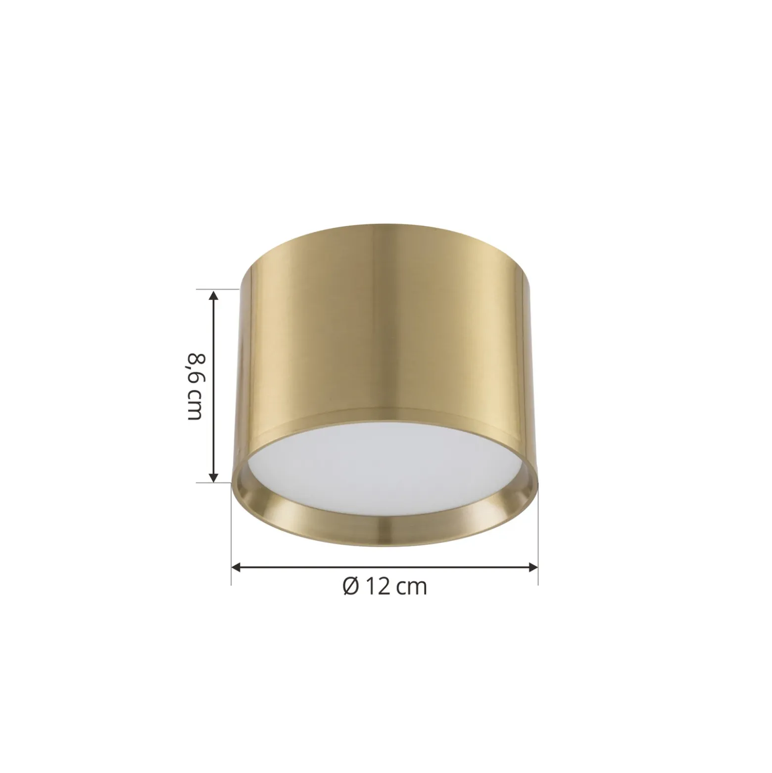 Foco LED Lindby Nivoria, Ø 12 cm, dorado, metal