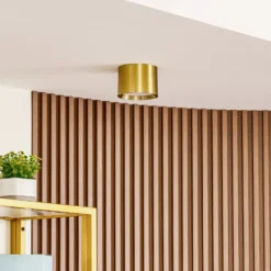 Foco LED Lindby Nivoria, Ø 12 cm, dorado, metal