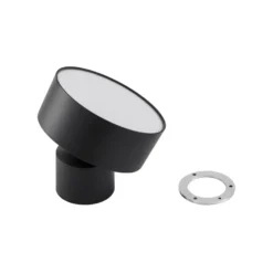Foco LED Lindby Nivoria, Ø 14 cm, negro, orientable