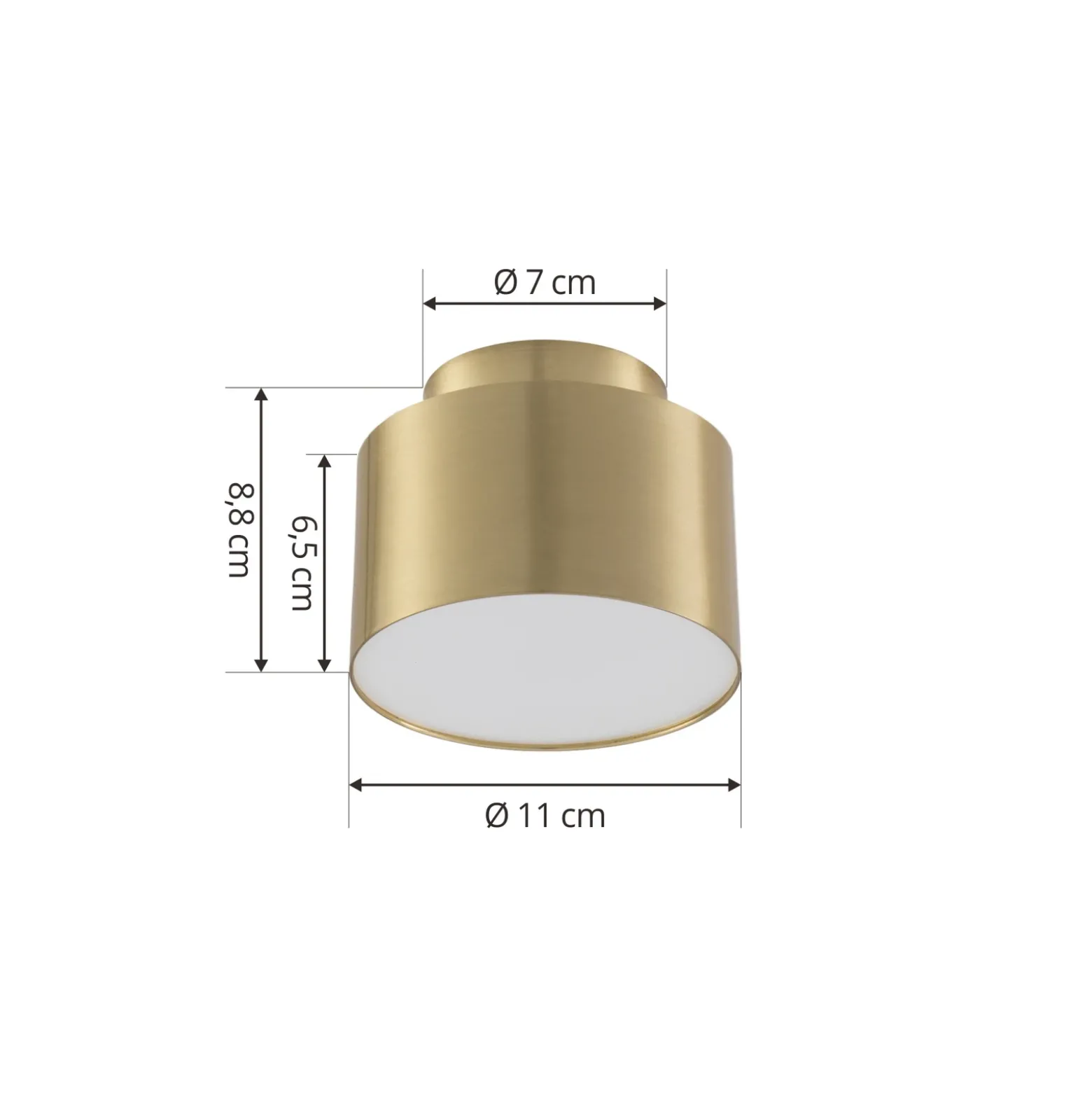 Foco LED Lindby Nivoria, 11 x 9 cm, dorado, metal