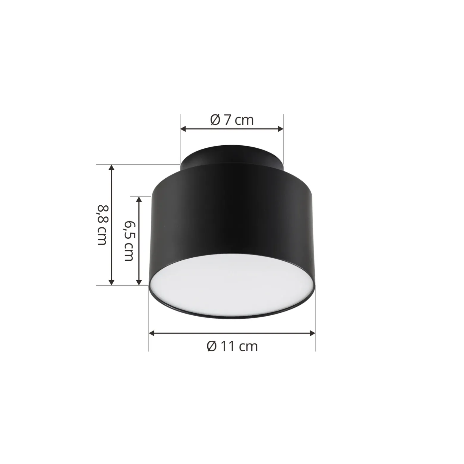 Foco LED Lindby Nivoria, 11 x 9 cm, negro, metal