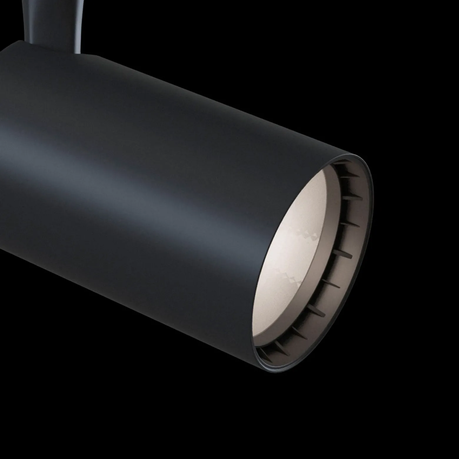 foco LED monofásico Track 3000K 6W, negro