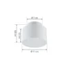 Foco LED Nivoria de Lindby, Ø 11 cm, 15 W, blanco, metal