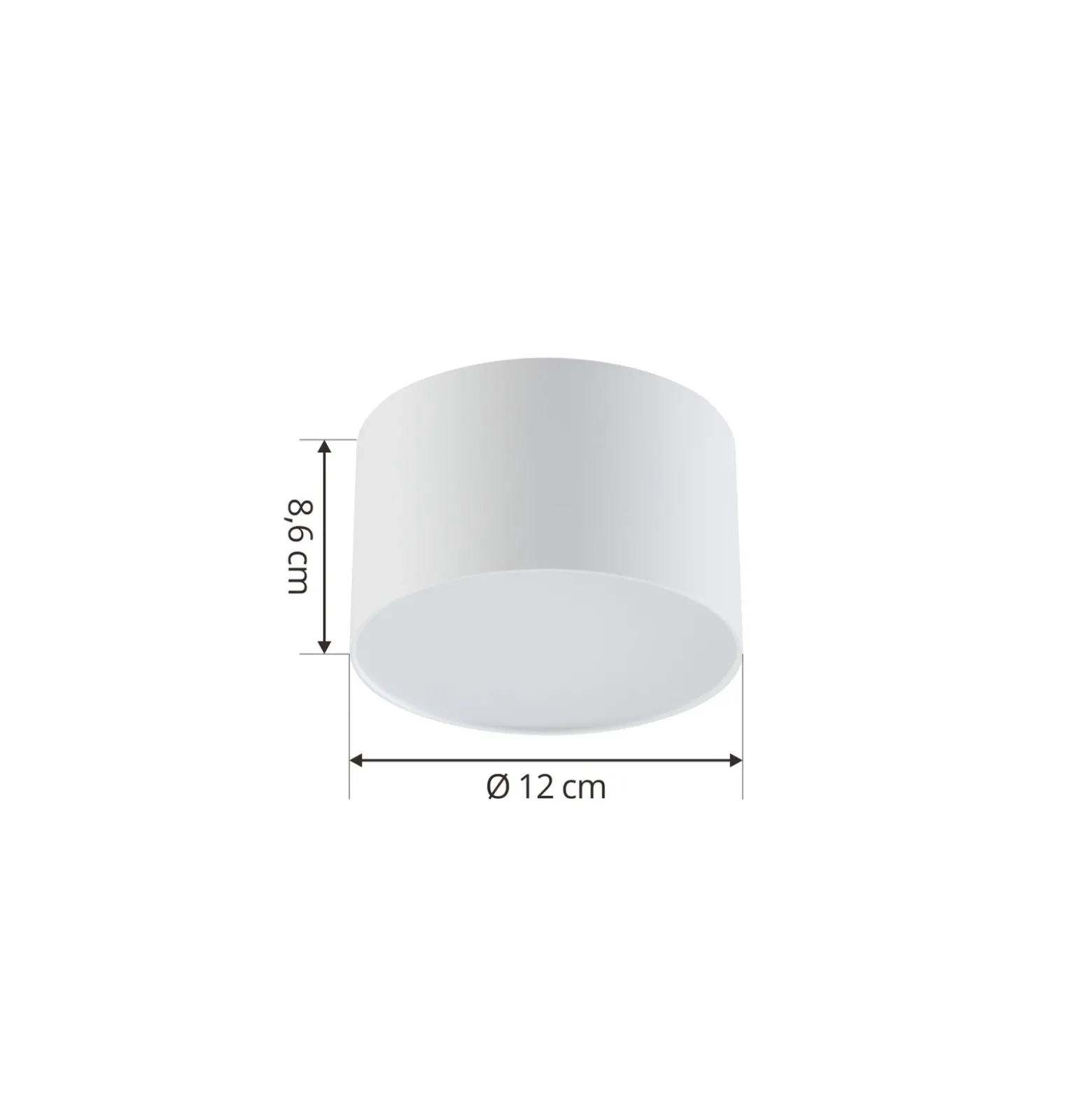 Foco LED Nivoria de Lindby, Ø 11 cm, 9 W, blanco, metal