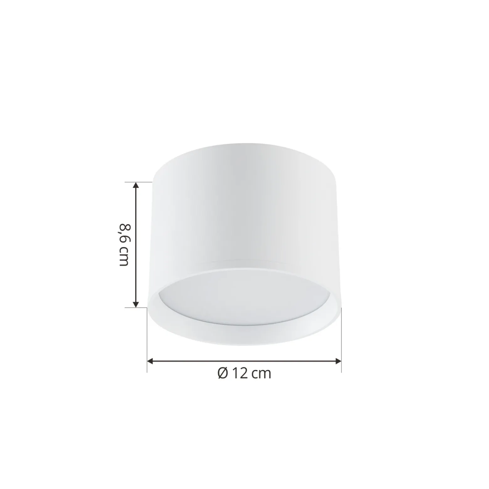 Foco LED Nivoria de Lindby, Ø 12 cm, 15 W, blanco, metal