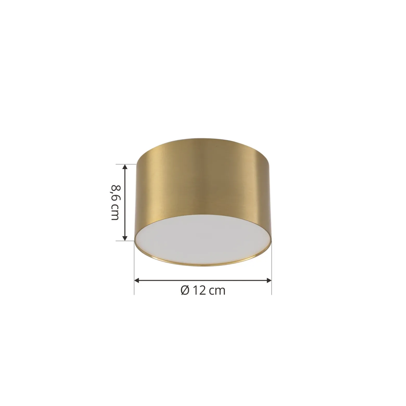 Foco LED Nivoria de Lindby, Ø11 cm, 9 W, dorado, metal