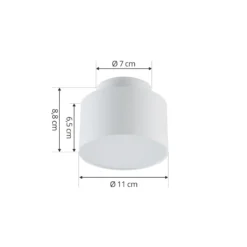 Foco LED Nivoria de Lindby, Ø 11 cm, 15 W, blanco, metal