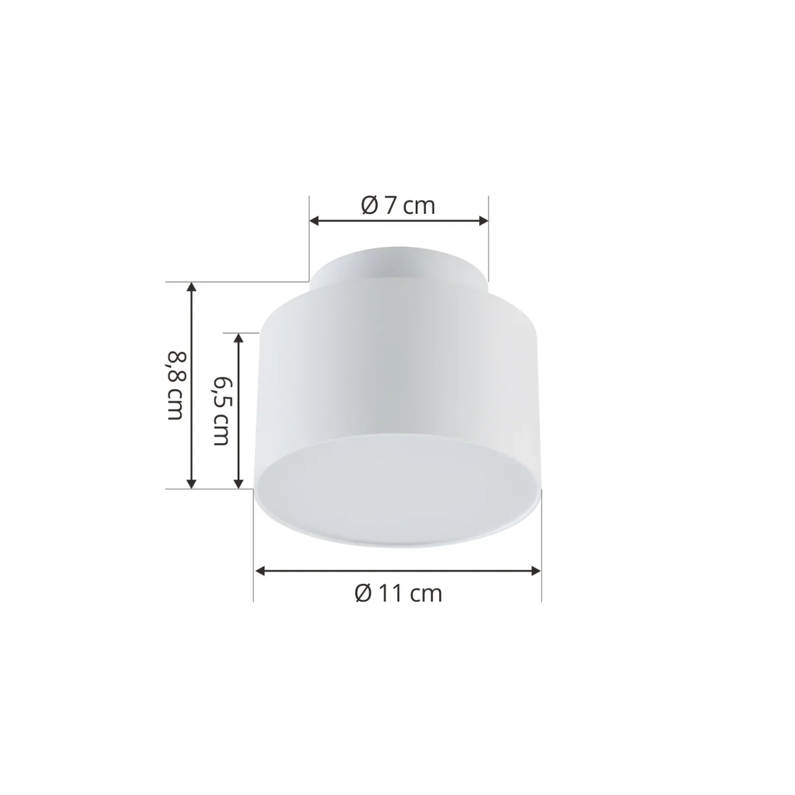 Foco LED Nivoria de Lindby, Ø 11 cm, 15 W, blanco, metal
