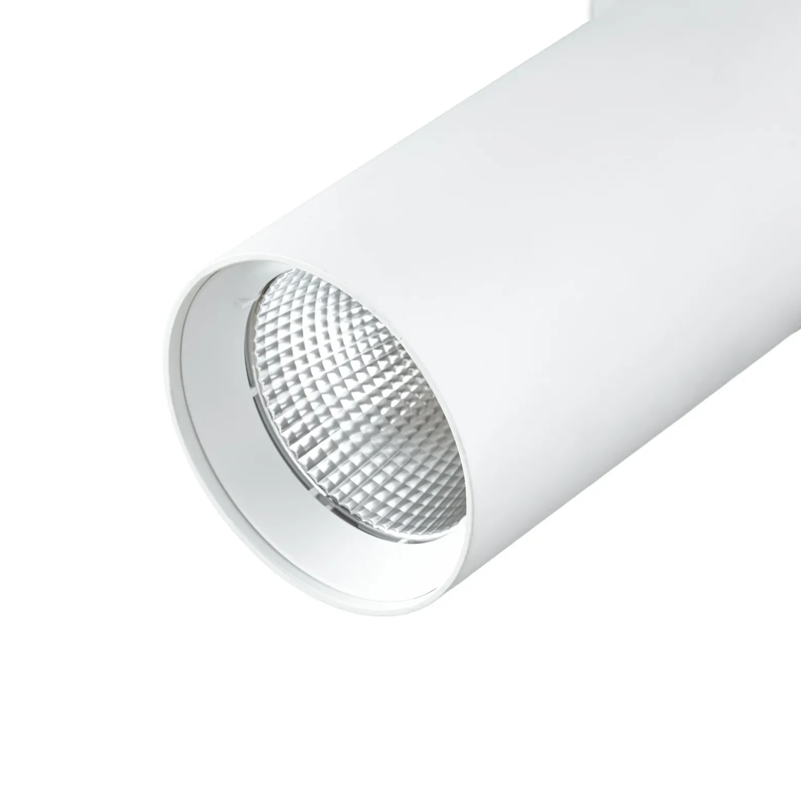 Foco LED para rieles Lindby Linaro, blanco, Ø 7 cm, aluminio, CCT