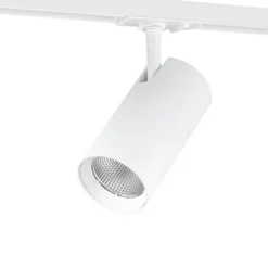 Foco LED para rieles Lindby Linaro, blanco, Ø 7 cm, aluminio, CCT