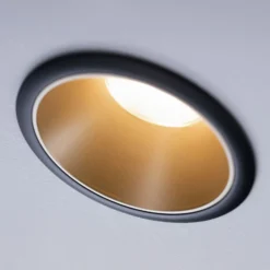 Foco LED Paulmann Cole, dorado-negro, juego de 3