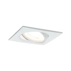 Foco LED Paulmann Nova Coin, angular, atenuable, blanco mate, 2700 K